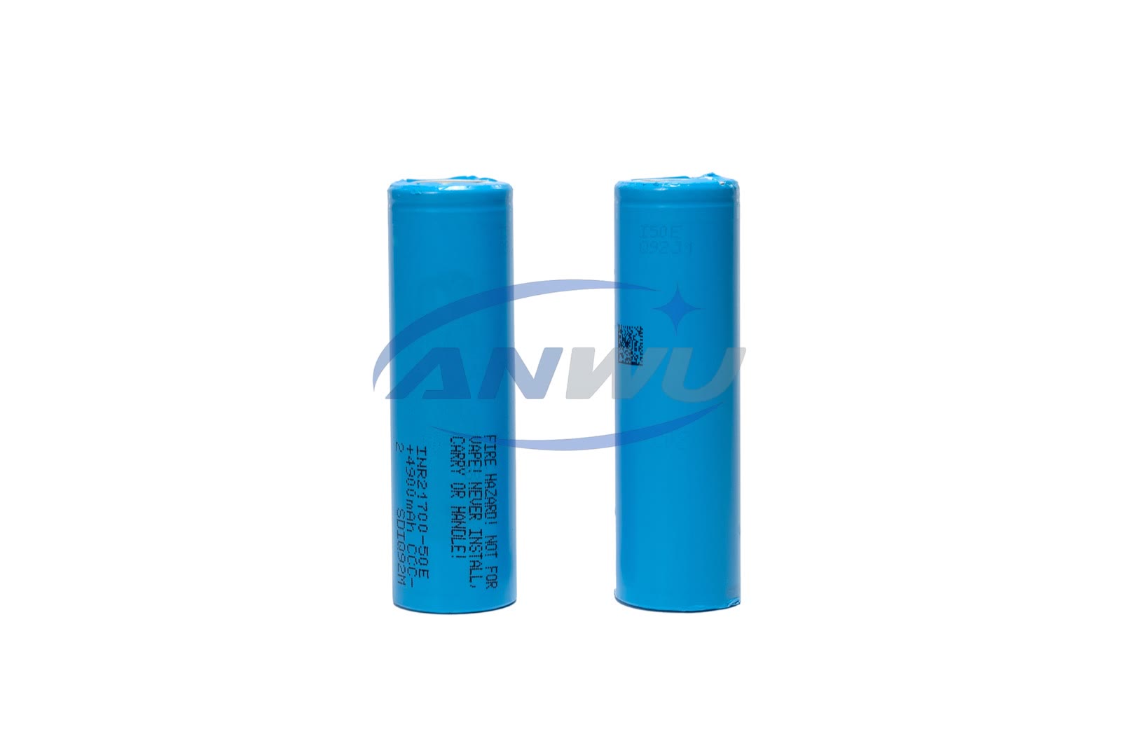 Lithium 21700 rechargeable batteries pair