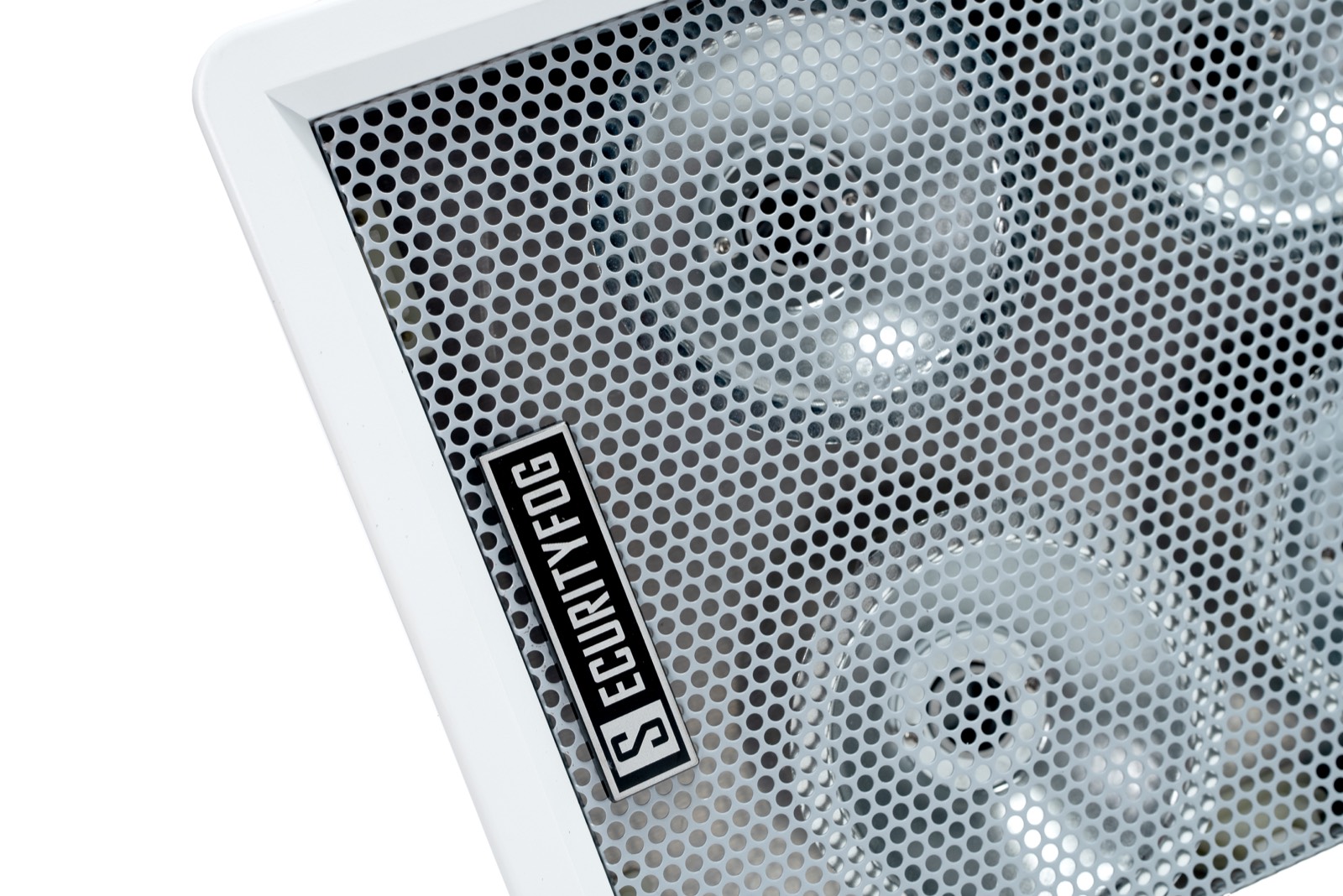 Perforated steel grille close-up thumbnail