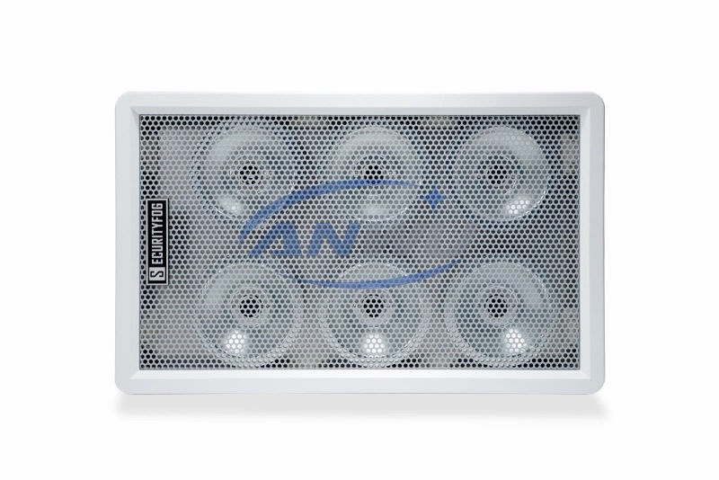 Security Fog Machine nozzle array behind perforated grille — SF-6 hero shot
