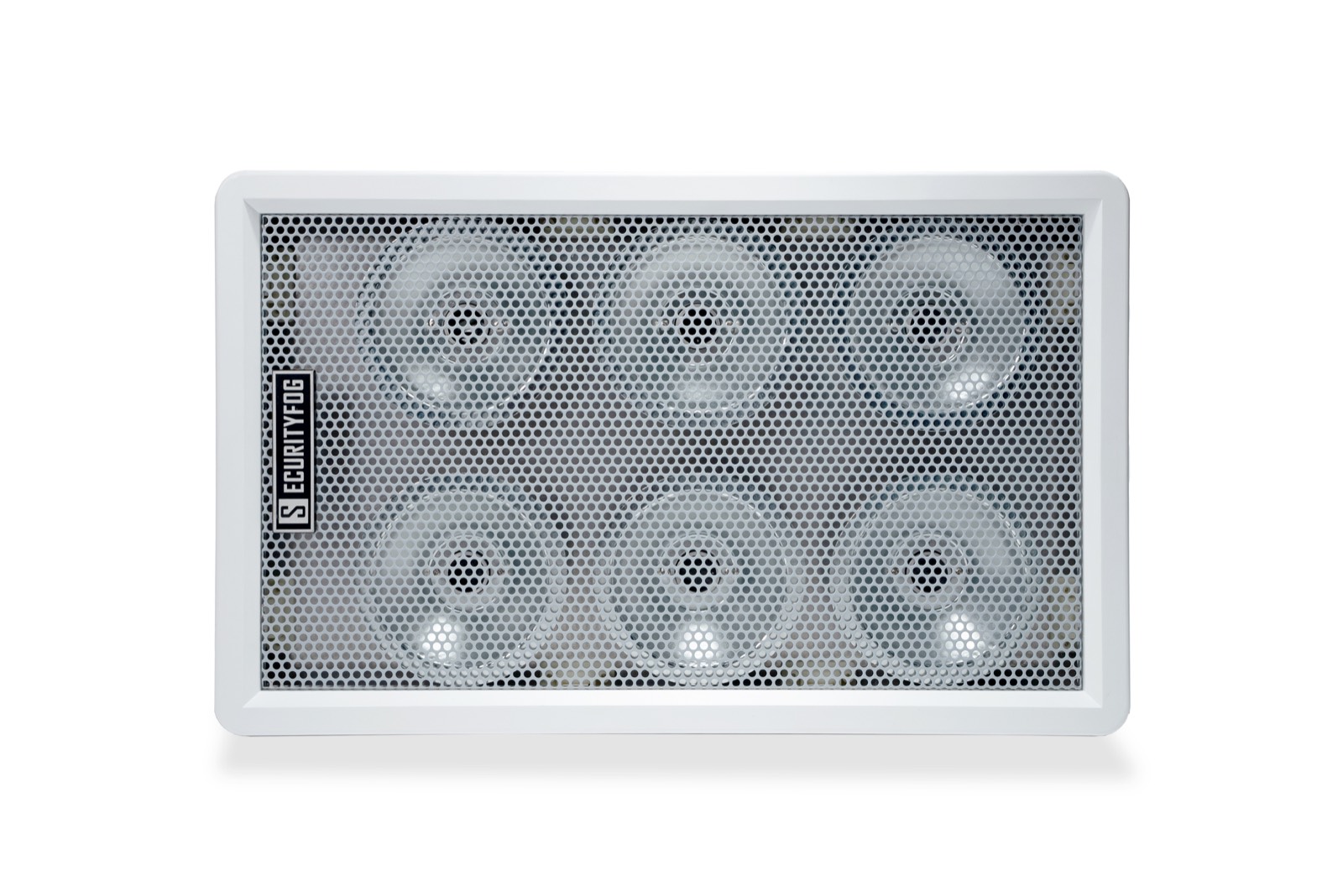 SF-6 fog machine six nozzle array behind perforated steel grille