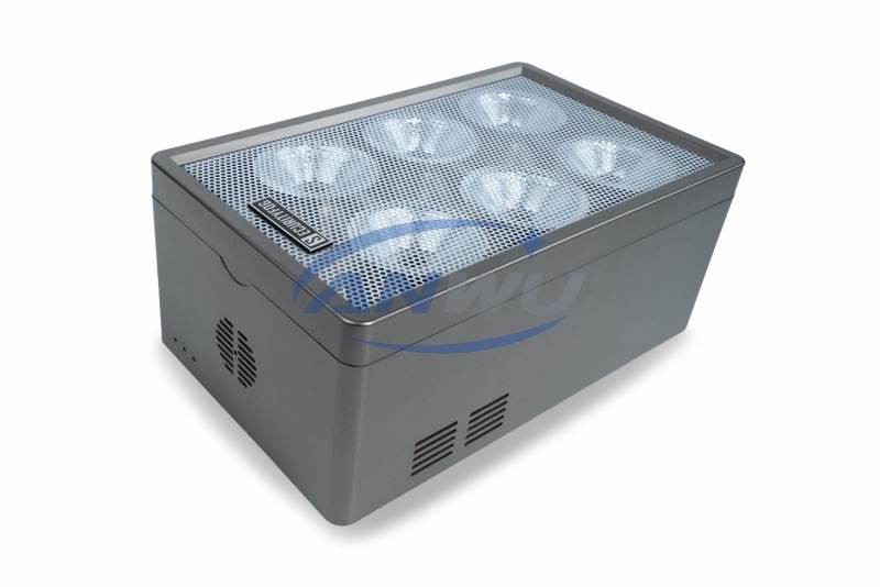 SF-6 Security Fog Machine in graphite grey, ideal for sweepstakes game room ceiling install