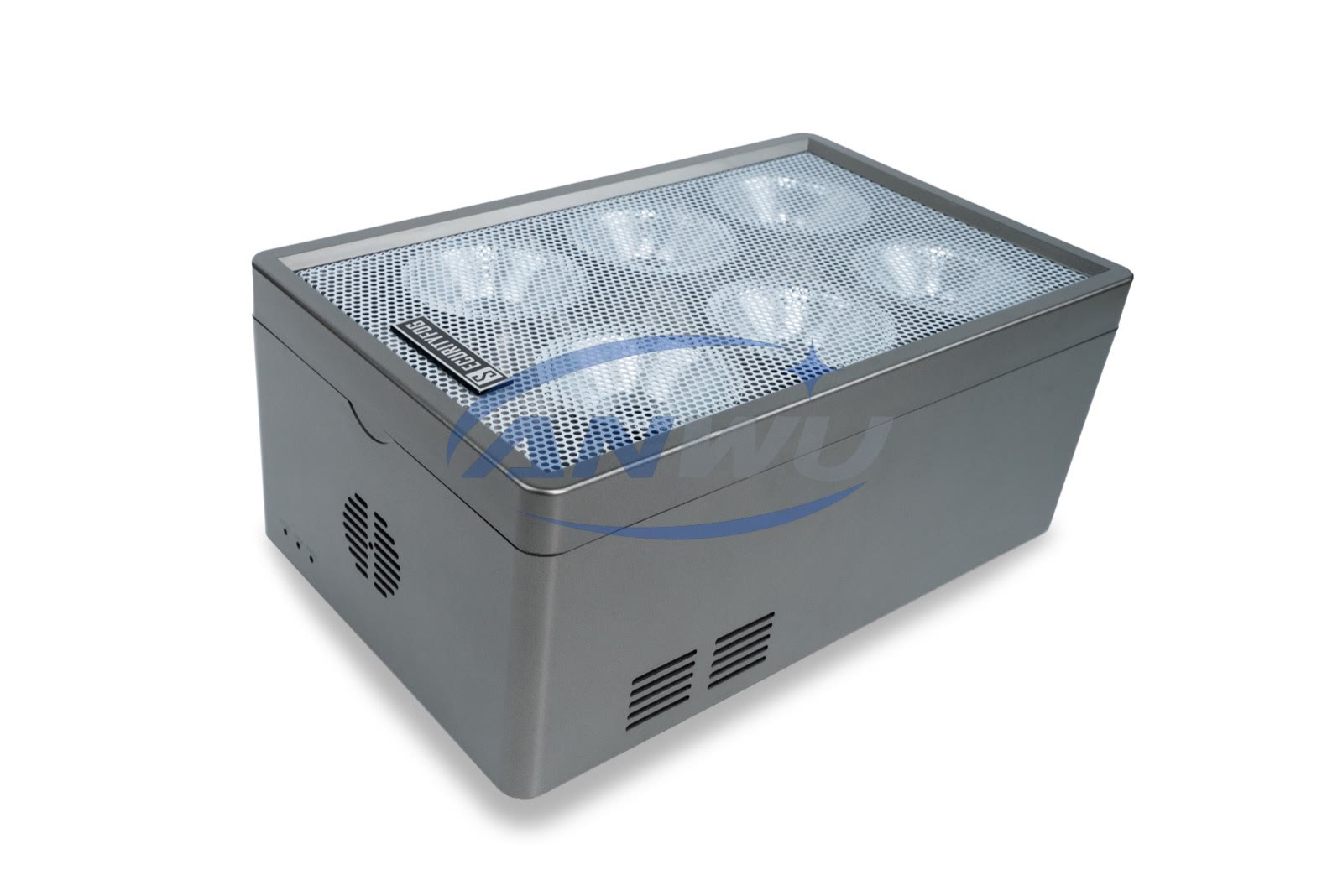 Sf 6 security fog machine graphite grey front left perspective